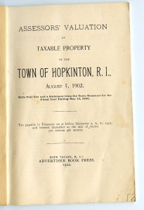 Hopkinton Tax Book 1902